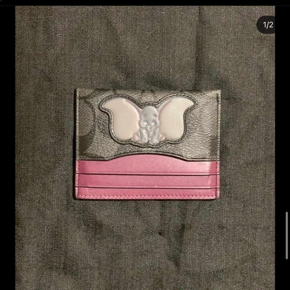 Authentic coach dumbo card holder